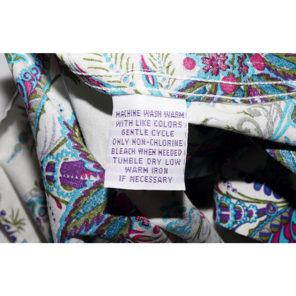 Alan Flusser Men's Long Sleeve Button Front Casual Paisley Shirt Size Medium - Picture 8 of 8